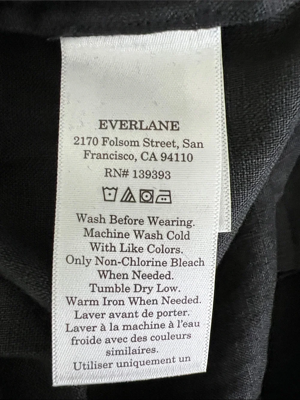 New Everlane THE DRAWSTRING PANT IN LINEN Black Size XXS